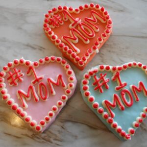Mother's Day Decorated Cookies Hearts