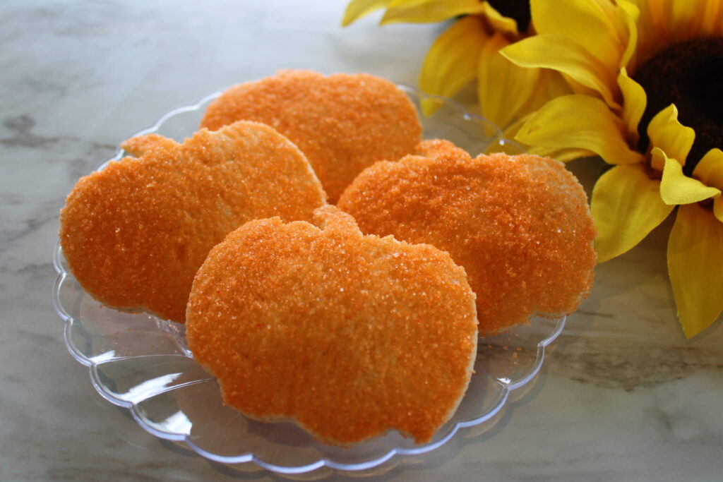 Pumpkin Shaped Sugar Cookies - 6 Cookies