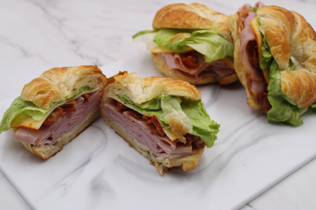 Croissant Sandwich Tray - Smoked Ham <br>1 Doz. - Call to check availability