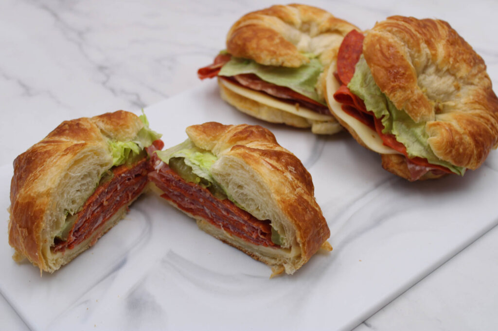 Croissant Sandwich Tray - Italian Soppressata <br>1 Doz. - Call to check availability