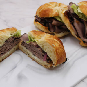 Croissant Sandwich Tray - Savory Roast Beef <br>1 Doz. - Call to check availability
