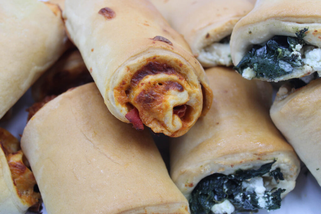 Pepperoni & Spinach Feta Roll Tray <br>1 Doz.