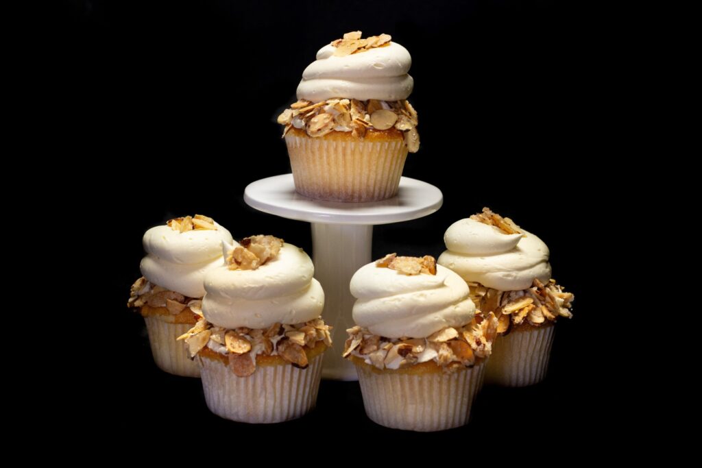 Toasted Almond Deluxe Cupcakes